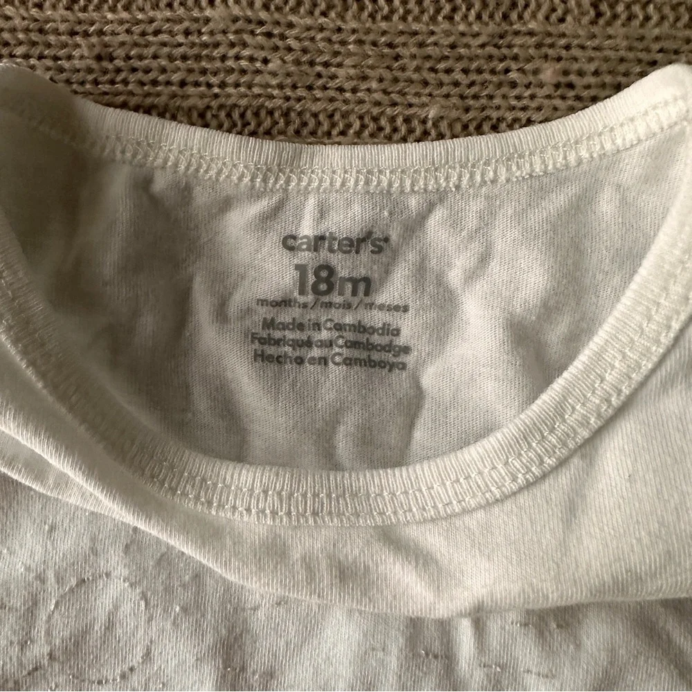 EUC Carter's Baby Girl Tee Shirt, Flower Pony, 18 Months
